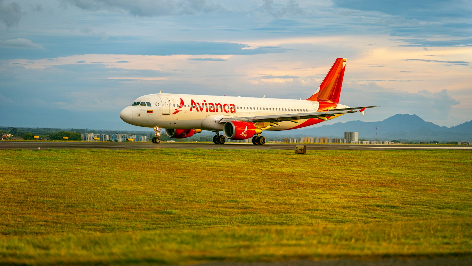 Avianca jet on the runway
